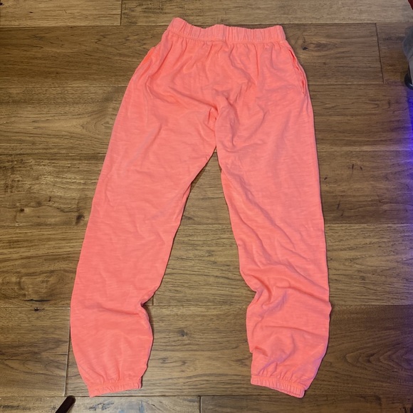 PINK Florescent pink jogger sweatpants - Picture 2 of 2